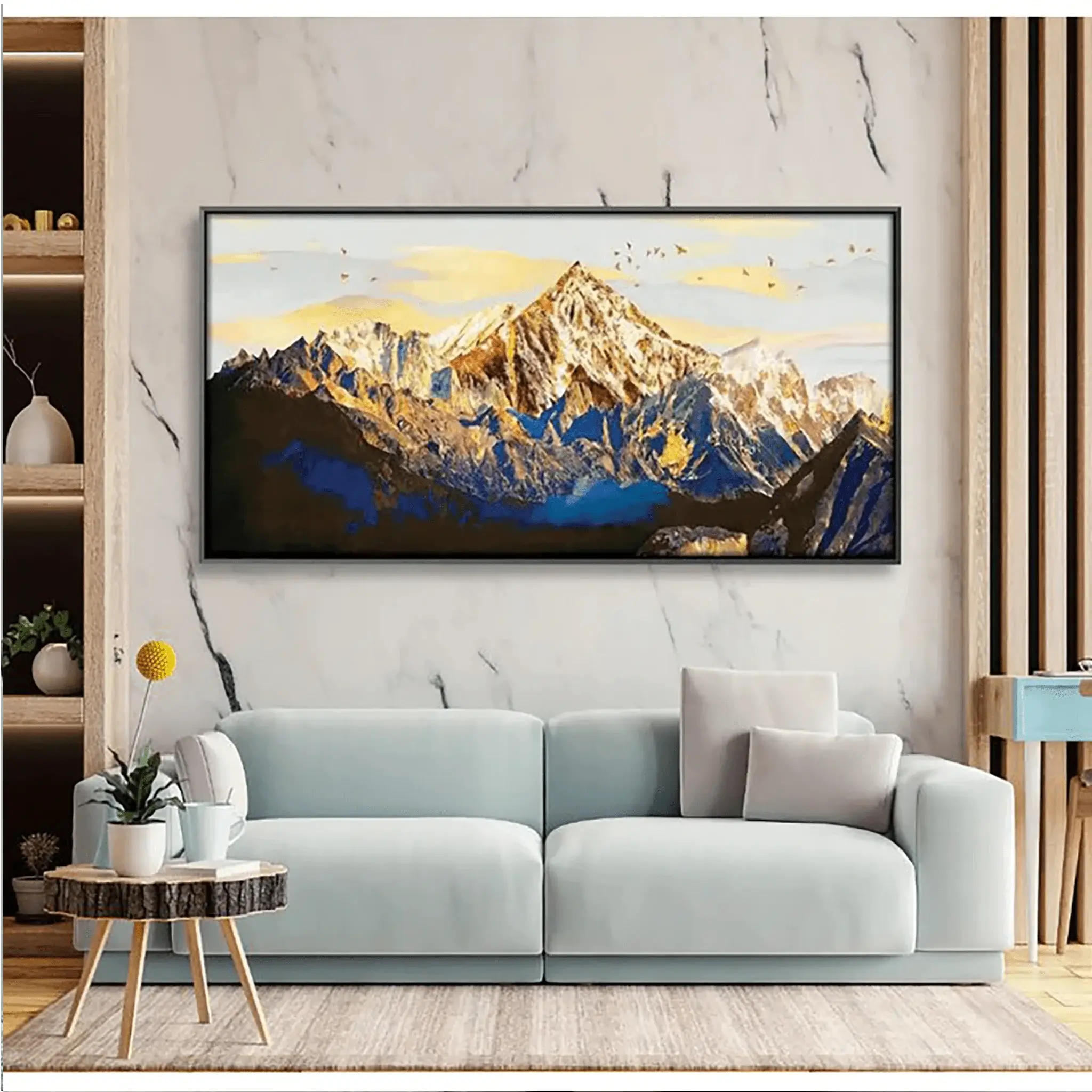 Shining Mountains Canvas Wall Painting