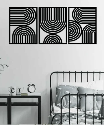 Mid Century Geometric Wood Wall Decor