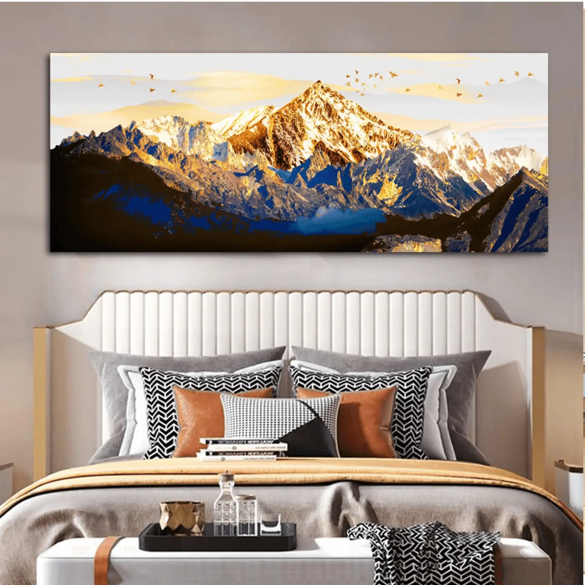 Shining Mountains Canvas Wall Painting