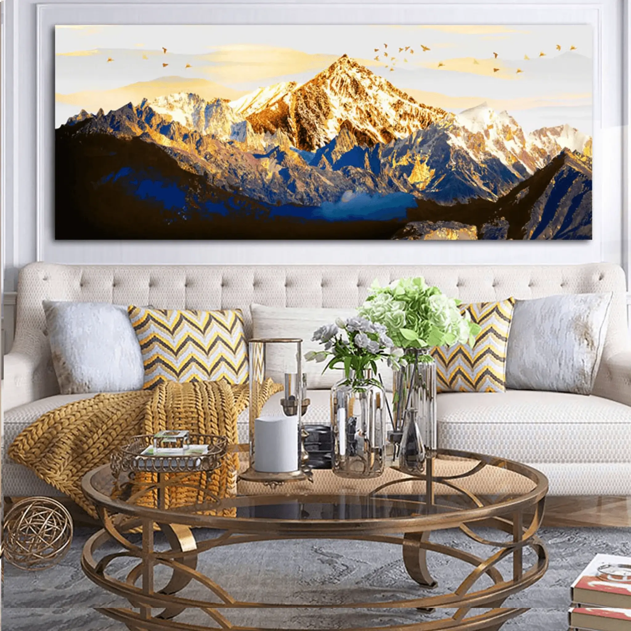 Shining Mountains Canvas Wall Painting