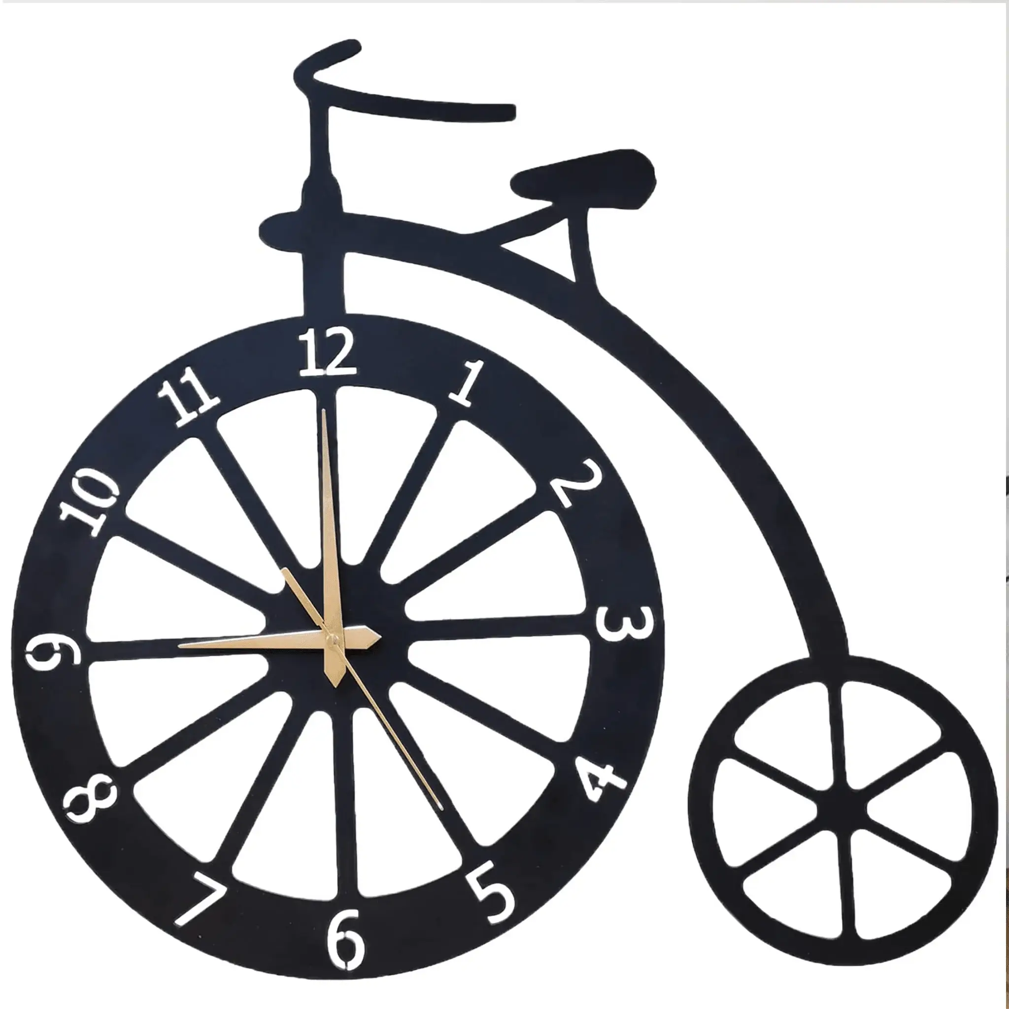 Cycle Shaped Metal Wall Clock
