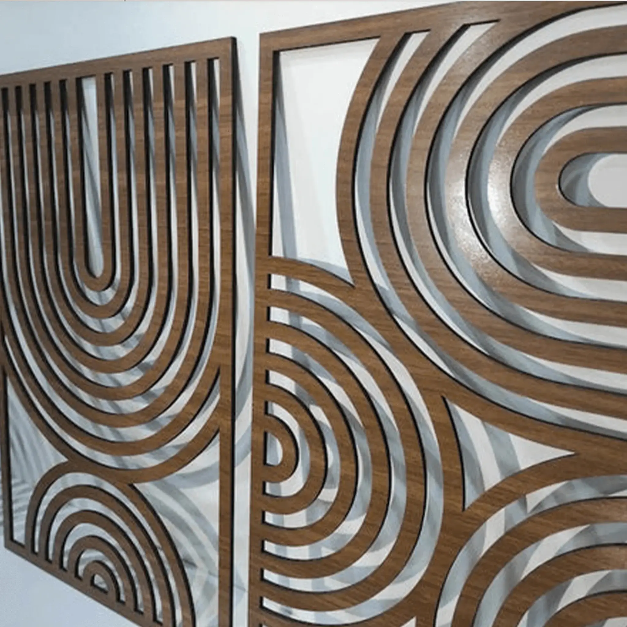 Mid Century Geometric Wood Wall Decor