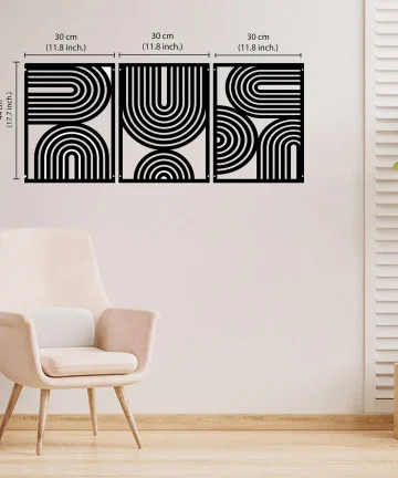 Mid Century Geometric Wood Wall Decor