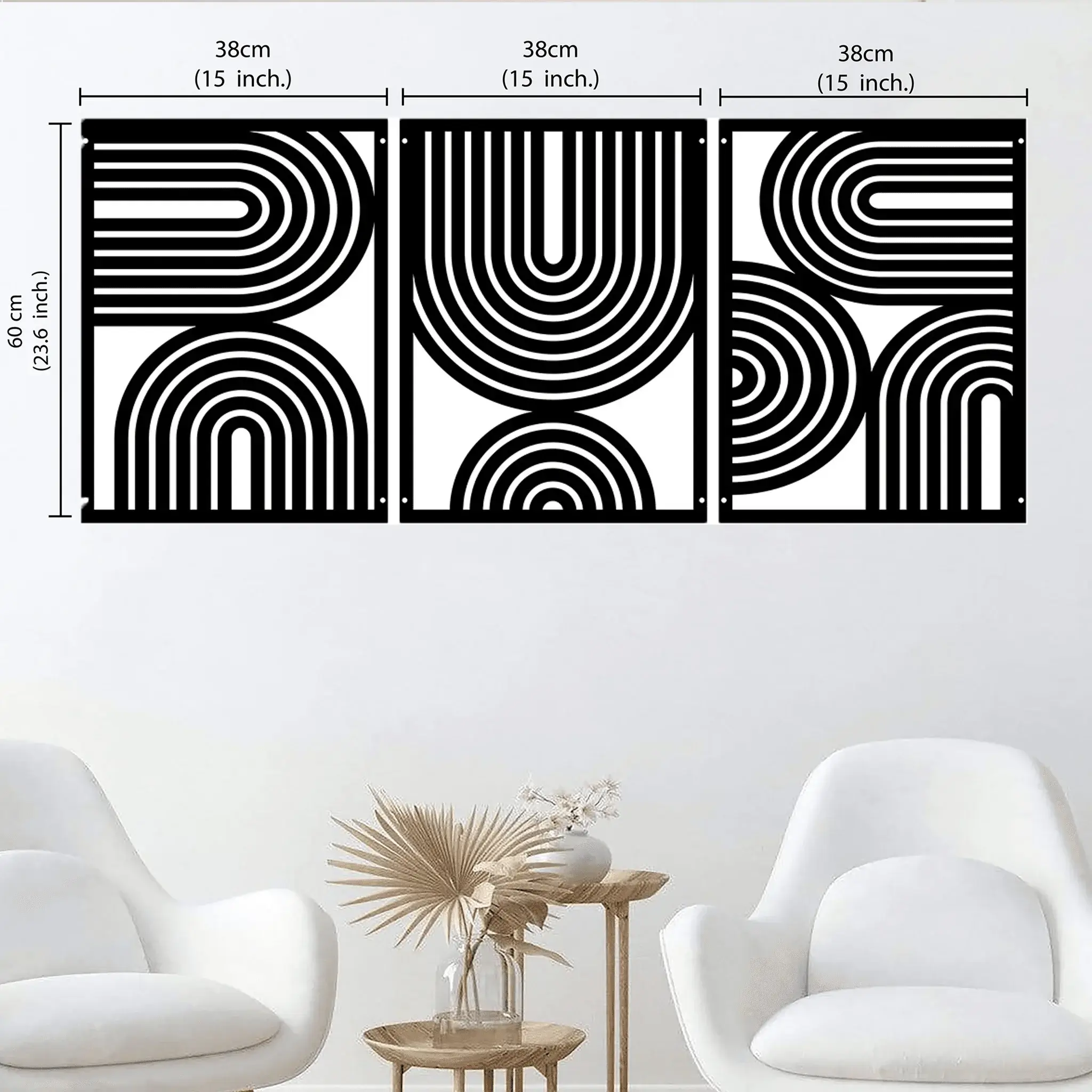 Mid Century Geometric Wood Wall Decor