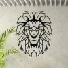 Beautiful Lion Face Design Metal Wall Art