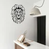 Beautiful Lion Face Design Metal Wall Art