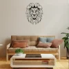 Beautiful Lion Face Design Metal Wall Art