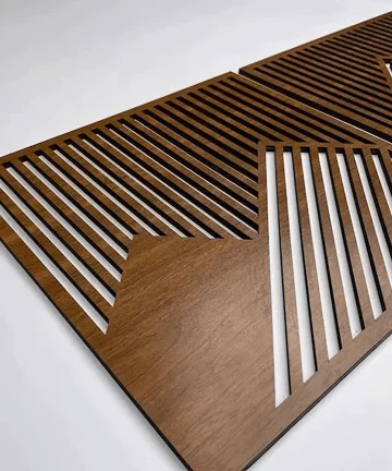 Mountain geometric wooden wall art