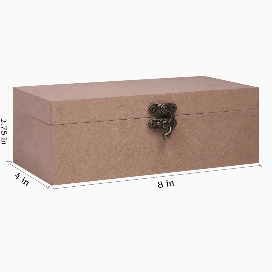 MDF Box With Latch Rectangle