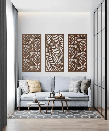 Multiplue Leave Geometric Wooden Wall Art
