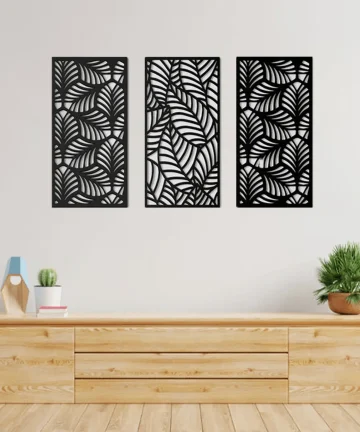 Multiplue Leave Geometric Wooden Wall Art