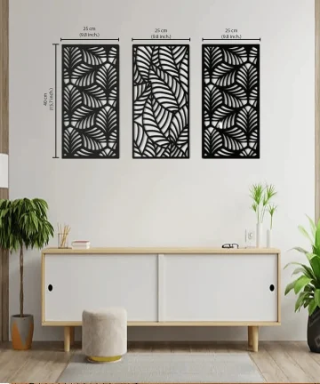 Multiplue Leave Geometric Wooden Wall Art