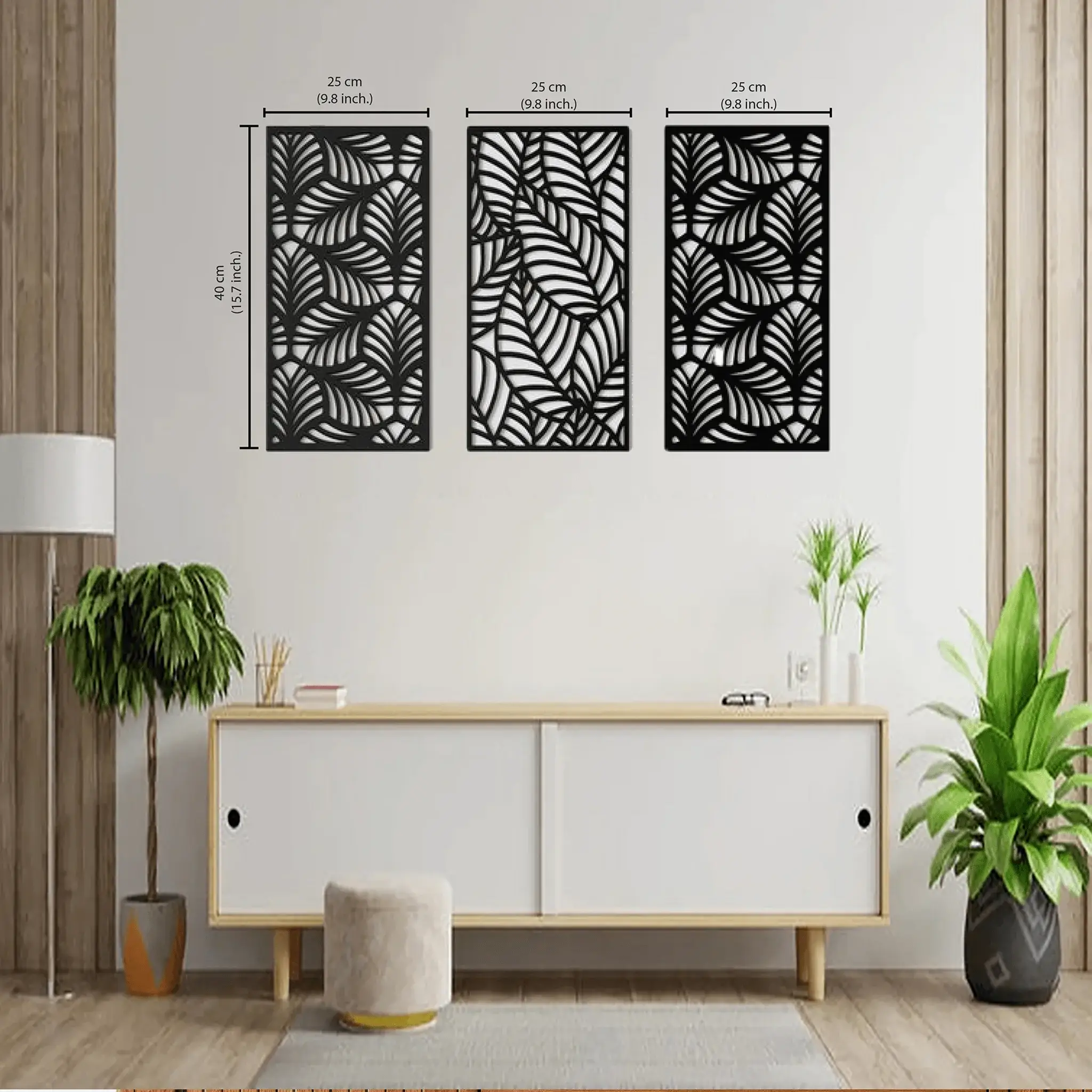 Multiplue Leave Geometric Wooden Wall Art