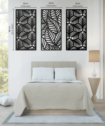 Multiplue Leave Geometric Wooden Wall Art