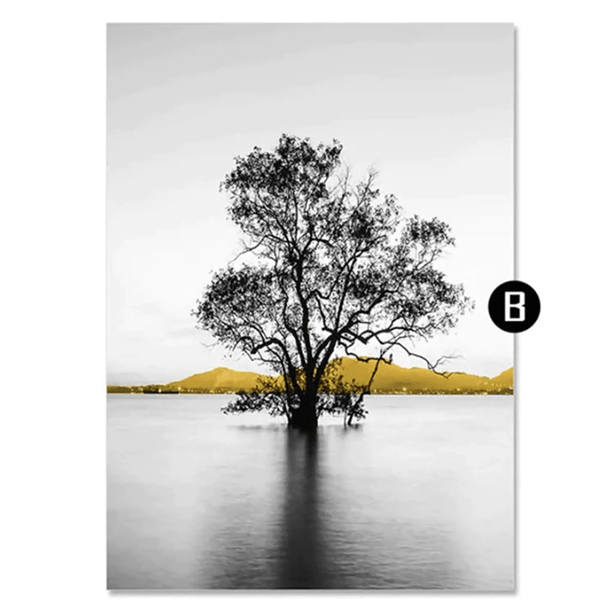 Yellow Splash Canvas Wall Painting Yellow Splash Canvas Wall Painting