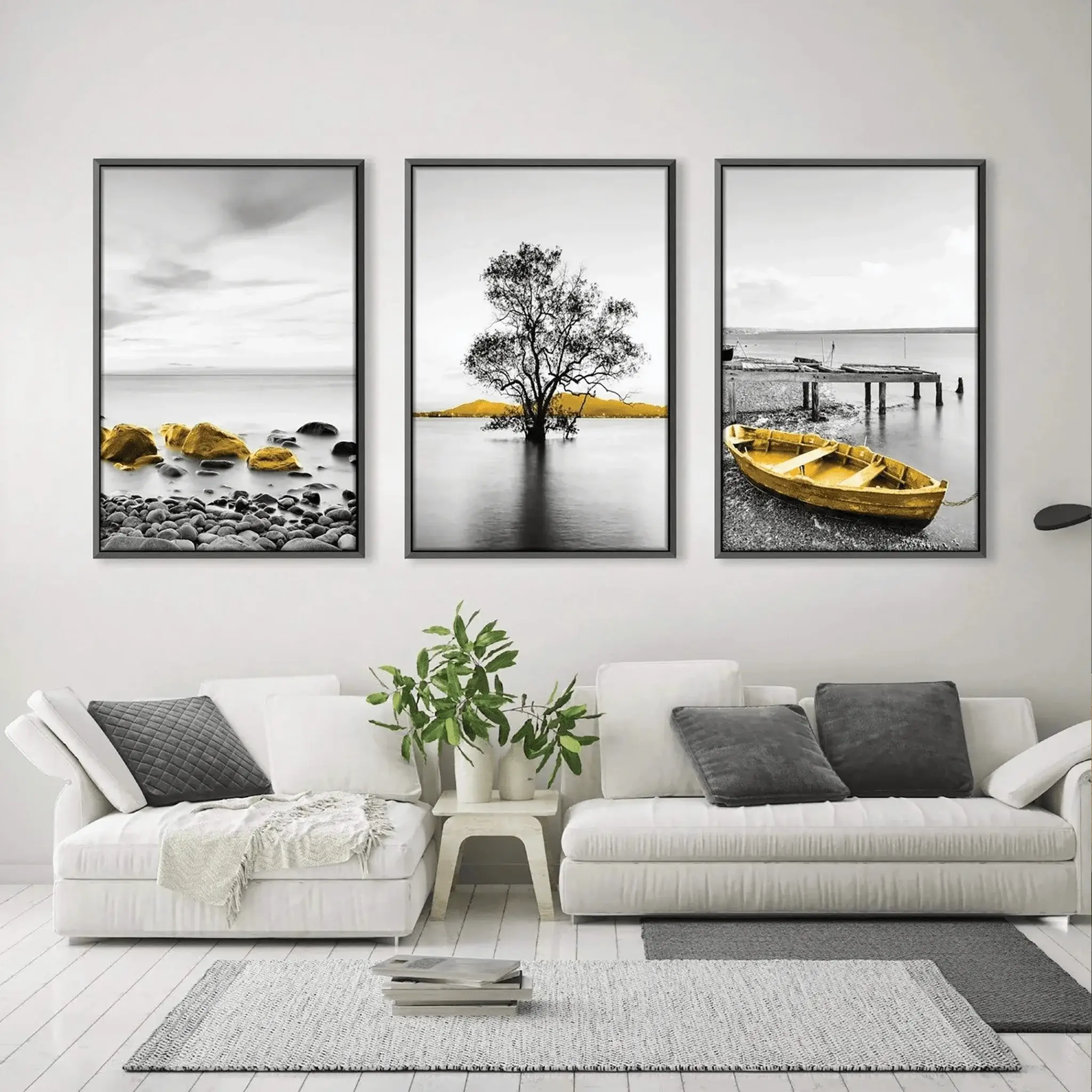 Yellow Splash Canvas Wall Painting Yellow Splash Canvas Wall Painting