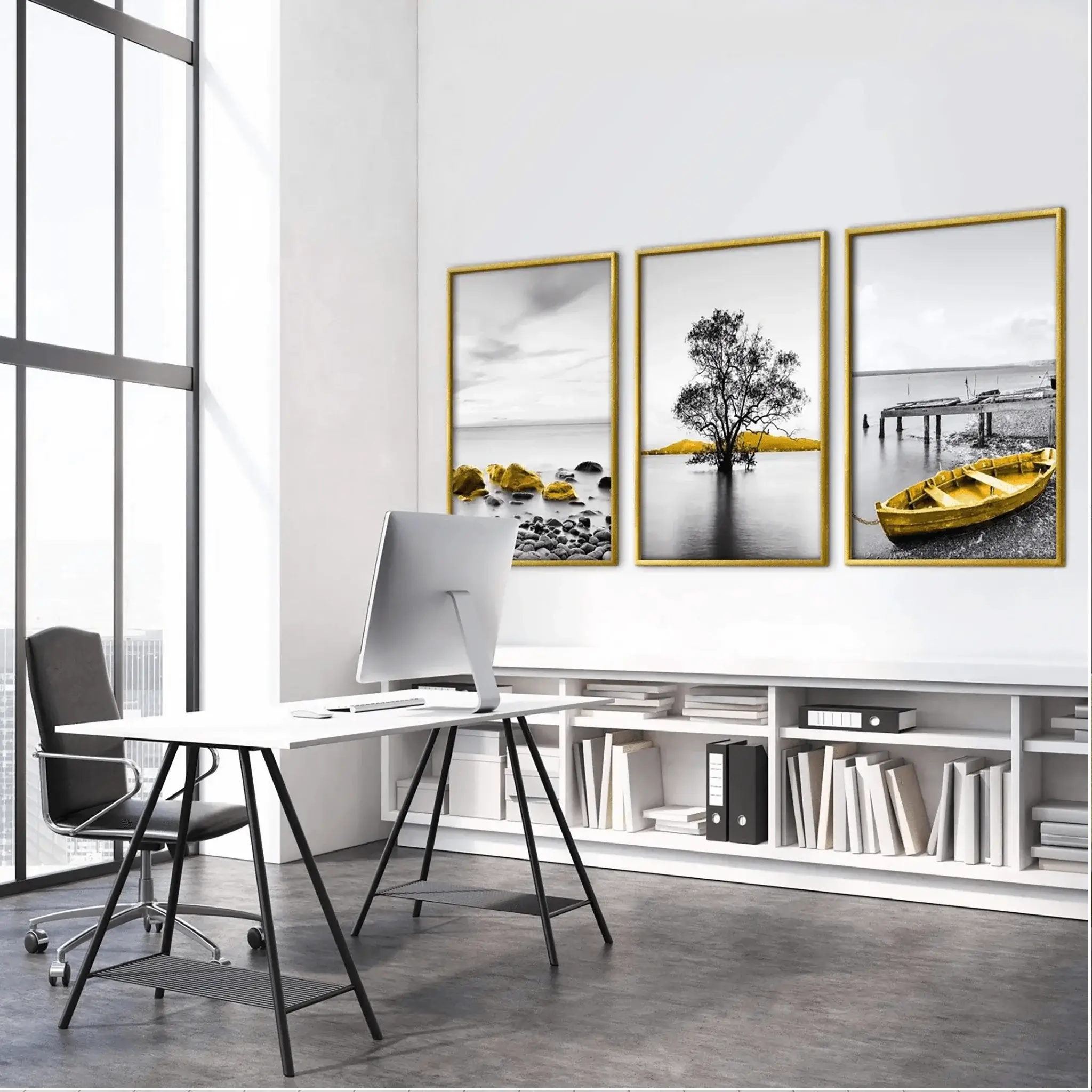 Yellow Splash Canvas Wall Painting Yellow Splash Canvas Wall Painting