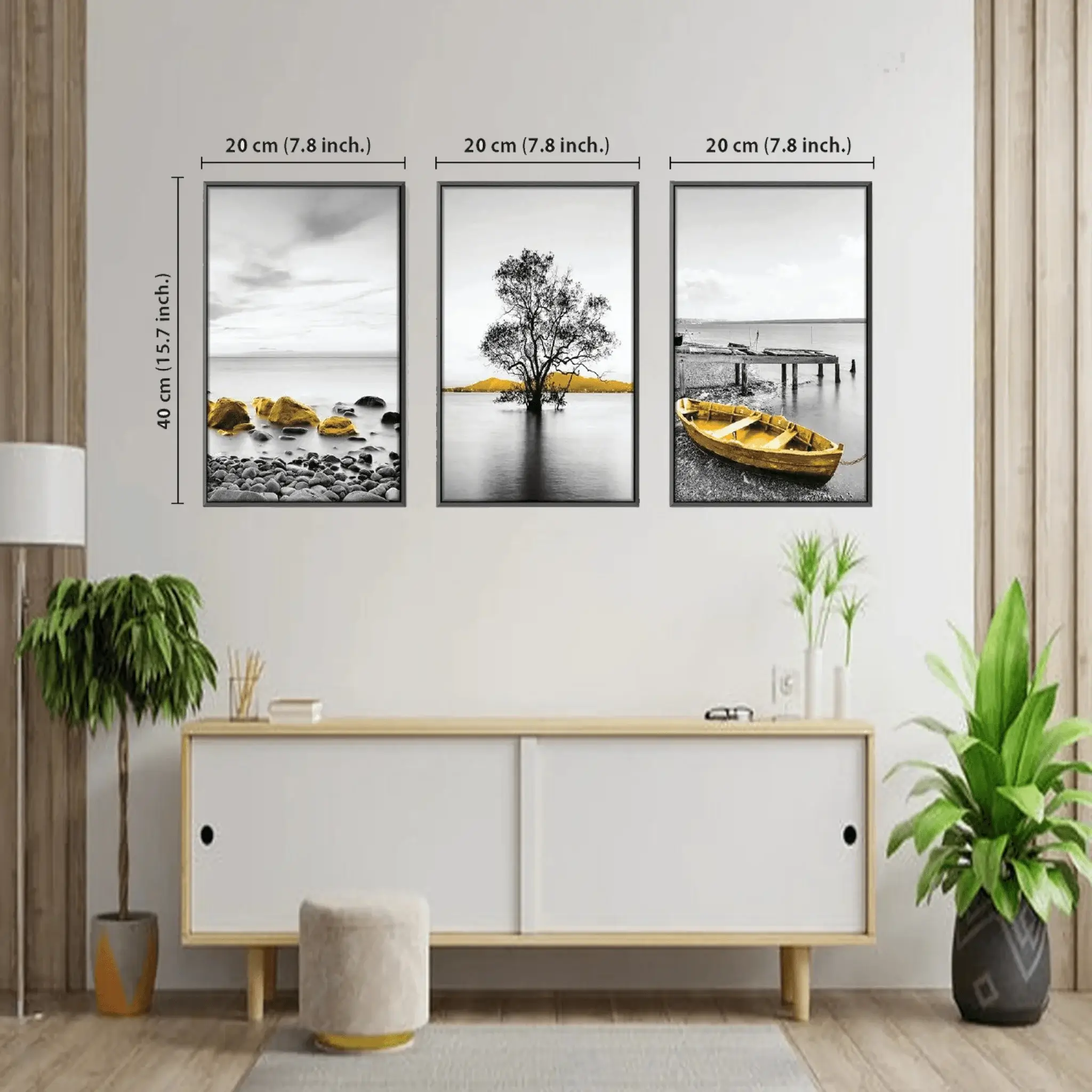 Yellow Splash Canvas Wall Painting Yellow Splash Canvas Wall Painting