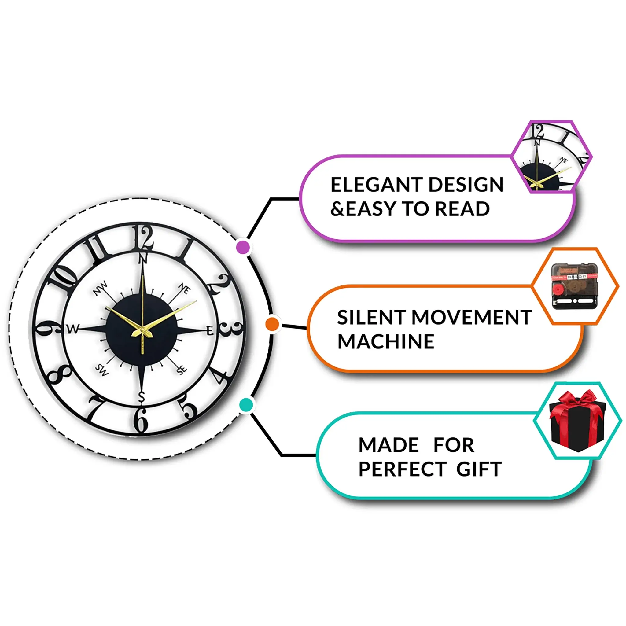 Stylish Design Metal Wall Clock Stylish Design Metal Wall Clock