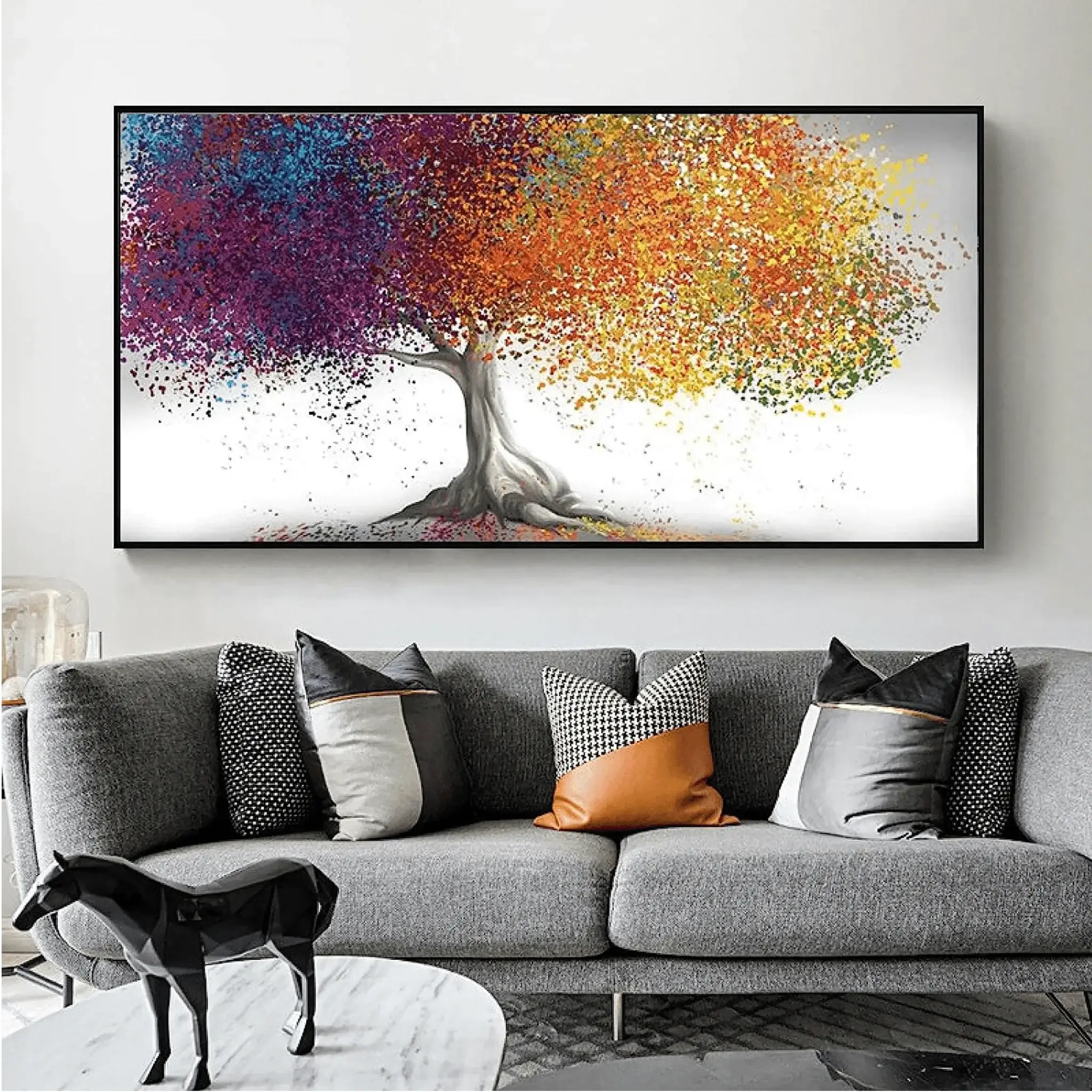 Multiple Color Leaves on tree Canvas Wall Painting
