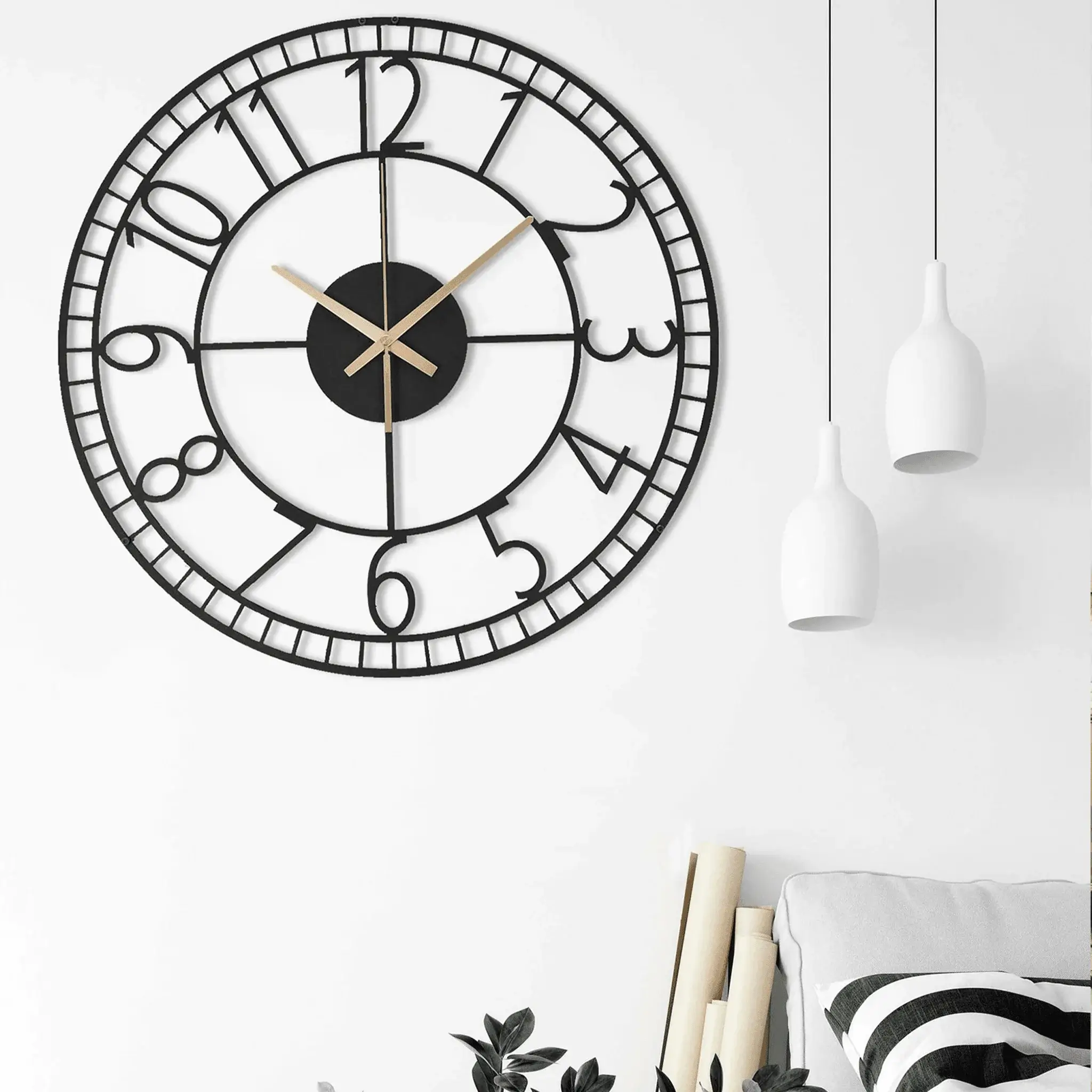 Elegant Simple Number Wall Clock Elegant Simple Number Wall Clock