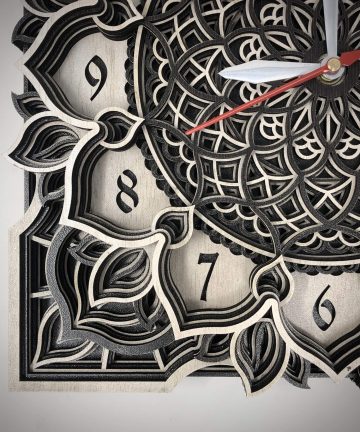 Designer Multi-Layer Wooden Wall Clock for Home