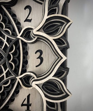 Designer Multi-Layer Wooden Wall Clock for Home