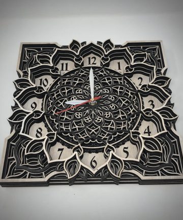 Designer Multi-Layer Wooden Wall Clock for Home