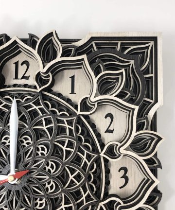 Designer Multi-Layer Wooden Wall Clock for Home