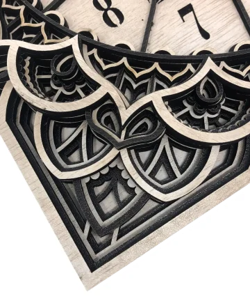 Square Mandala Wall Clock