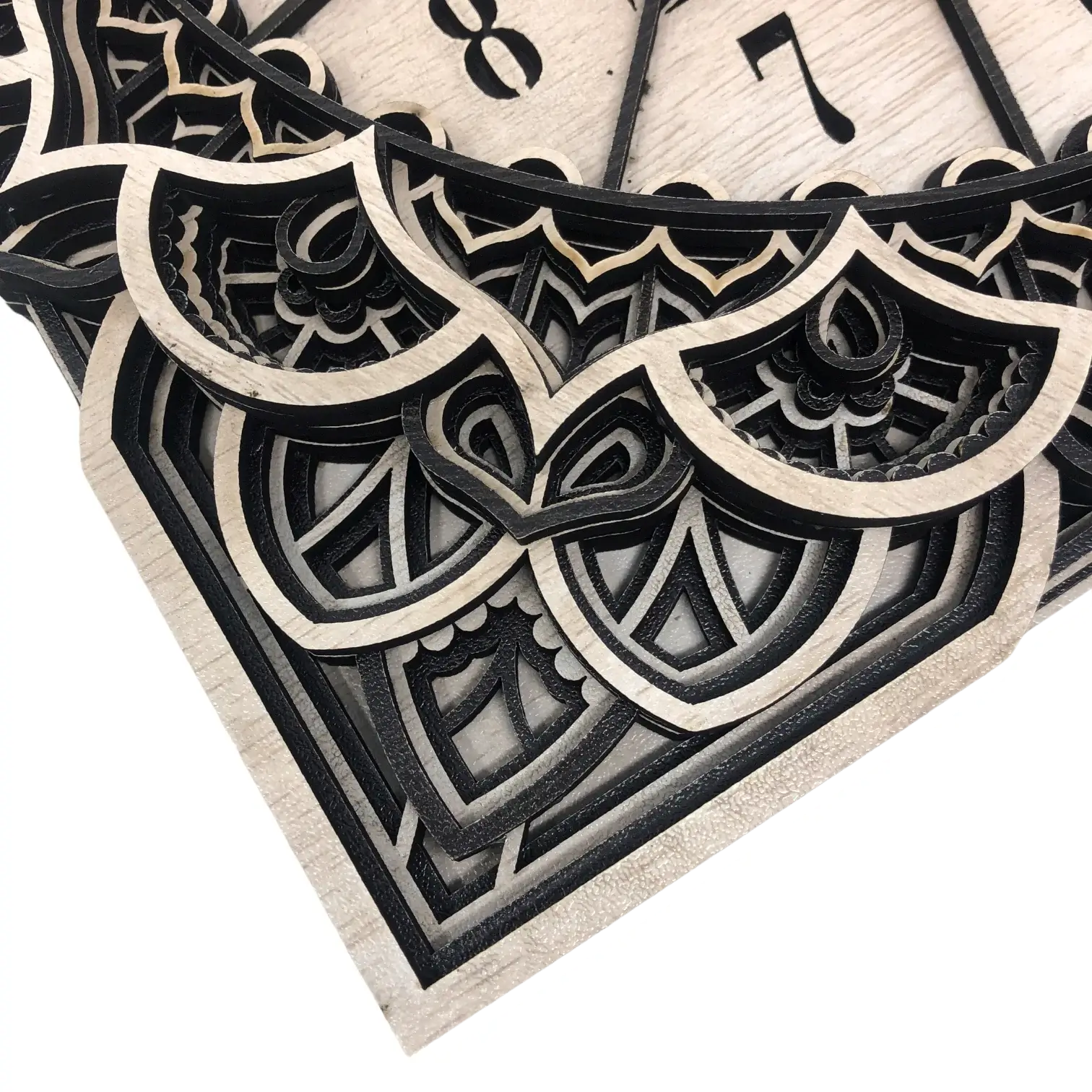 Square Mandala Wall Clock