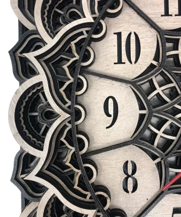 Square Mandala Wall Clock