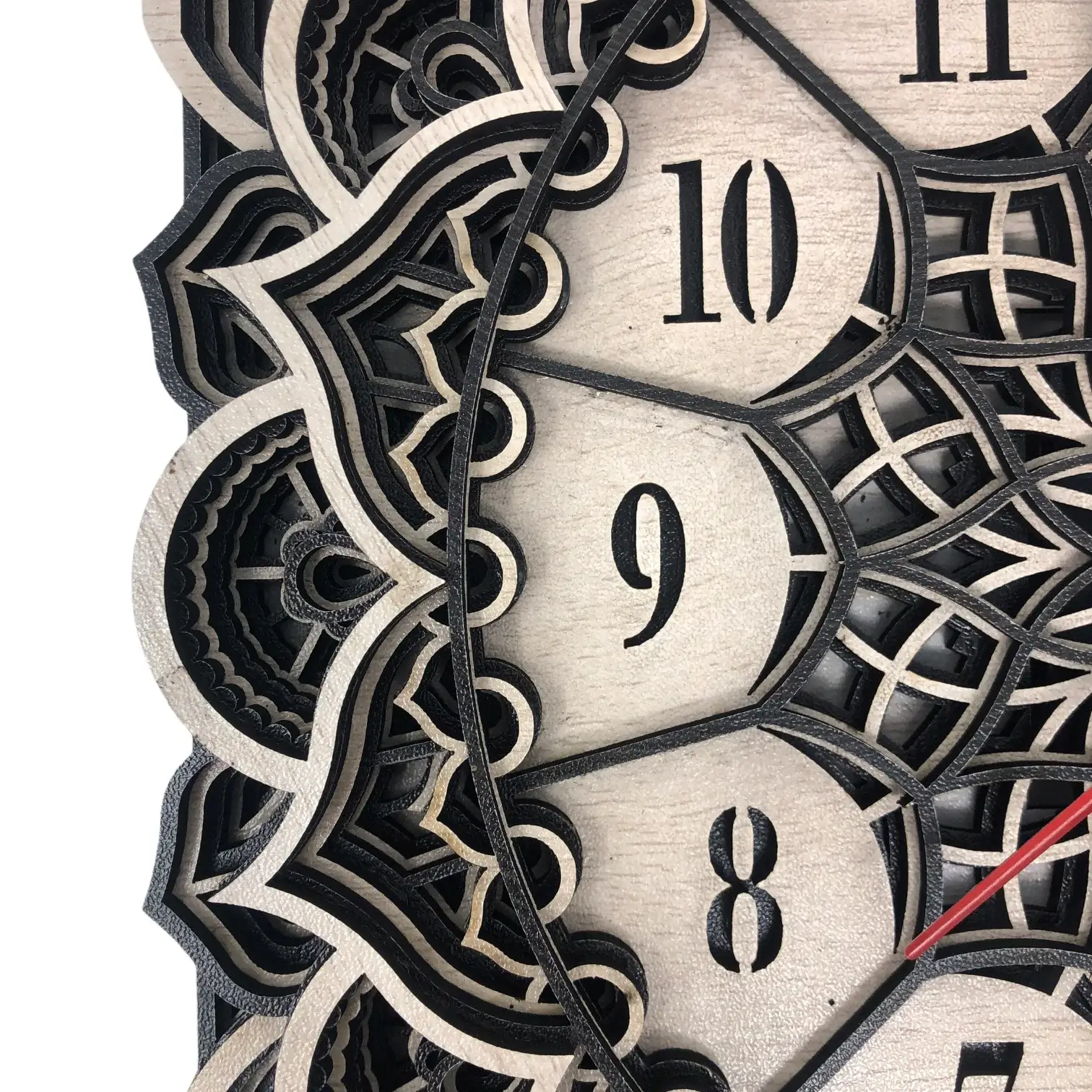 Square Mandala Wall Clock