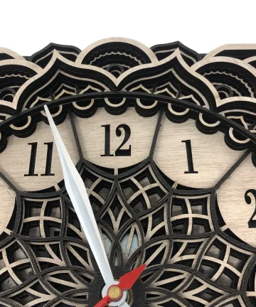 Square Mandala Wall Clock