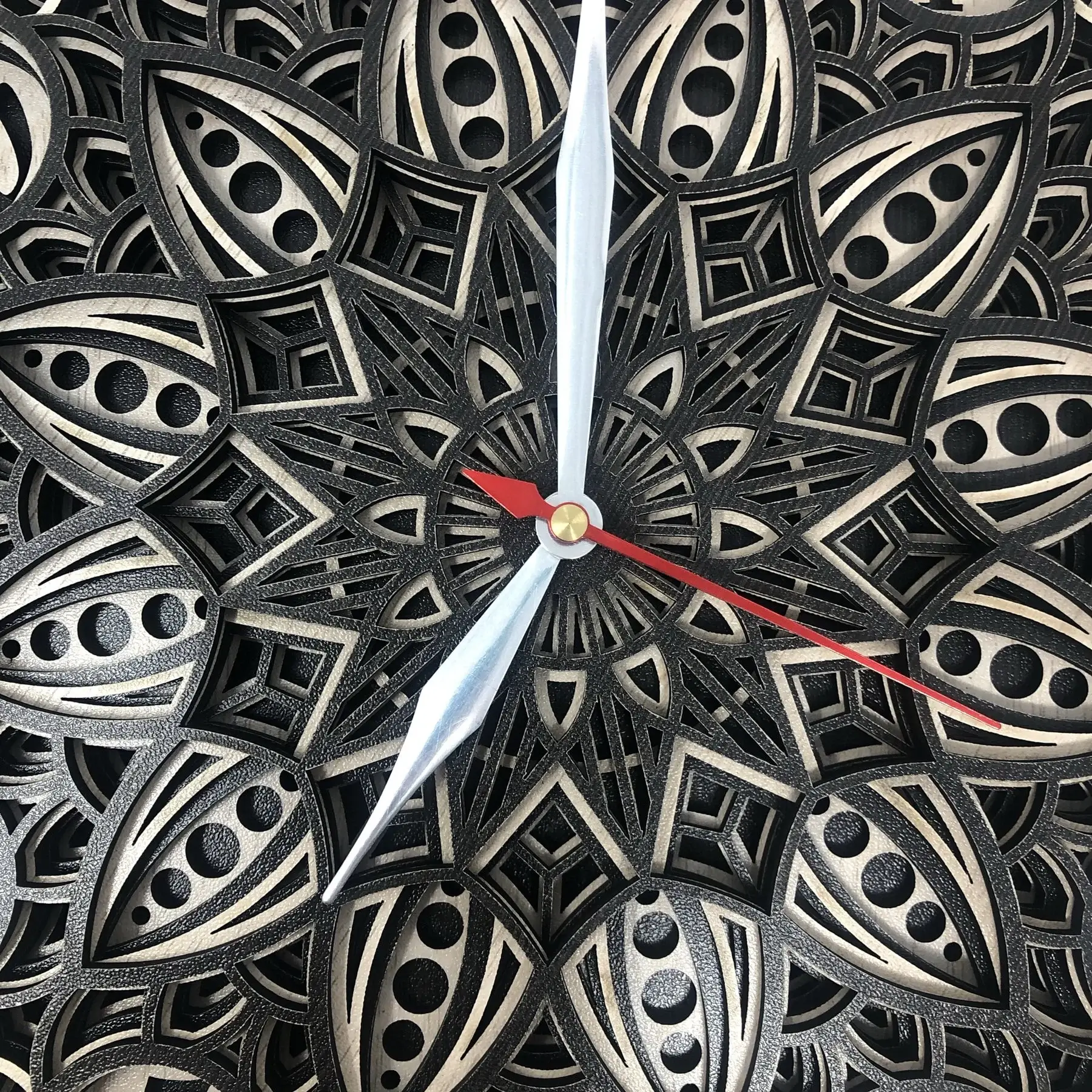 Royal Black Wooden Wall Clock