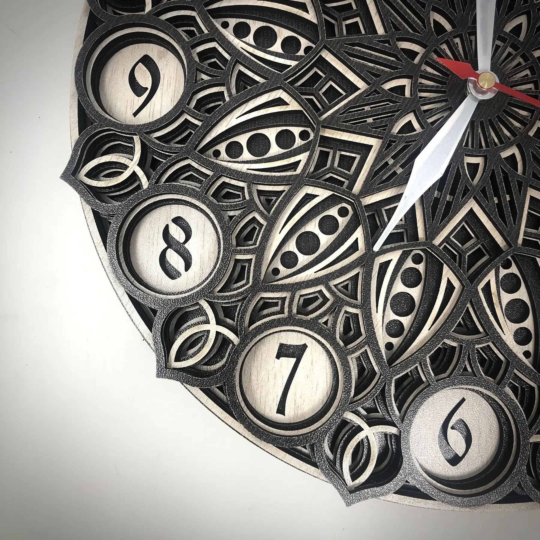 Royal Black Wooden Wall Clock