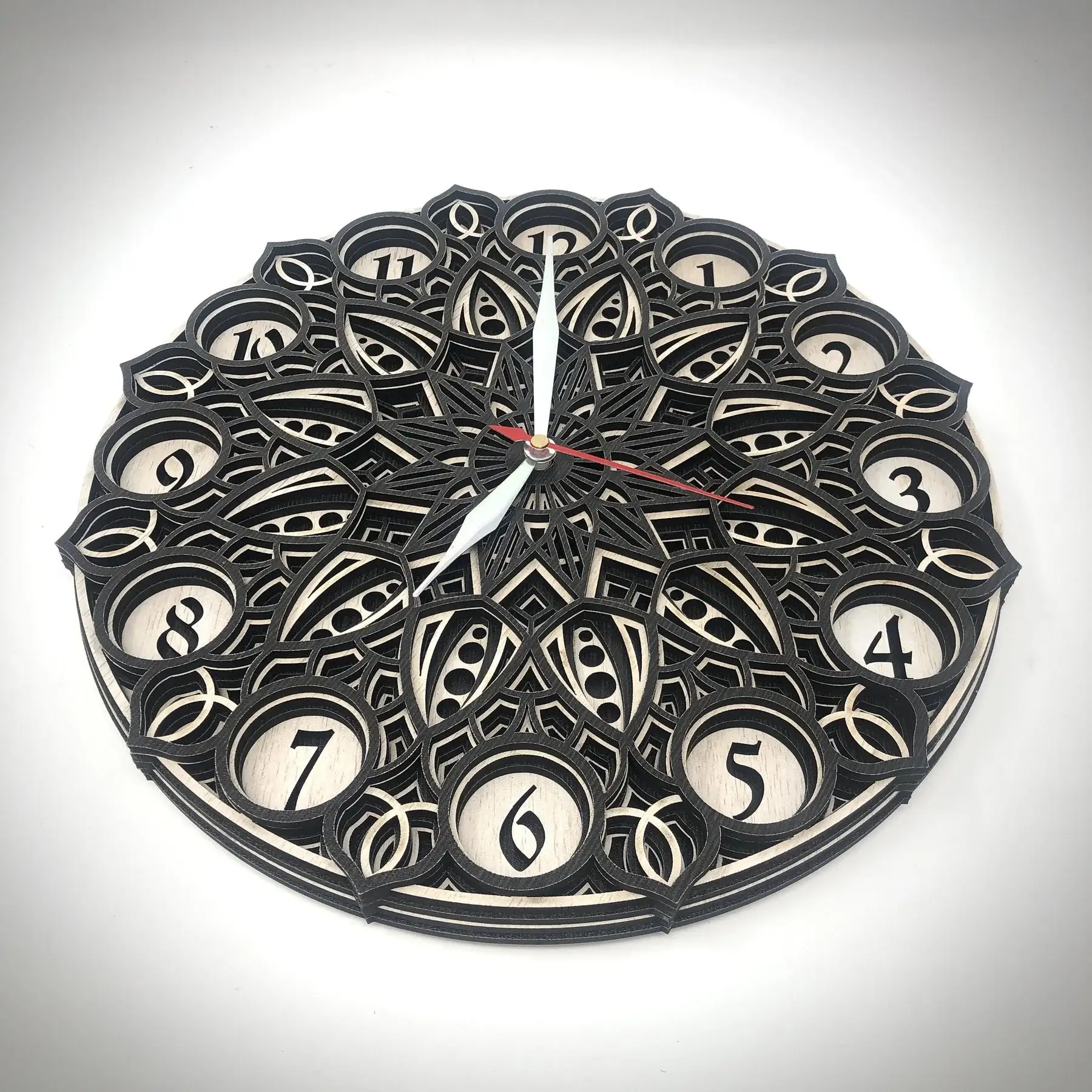 Royal Black Wooden Wall Clock