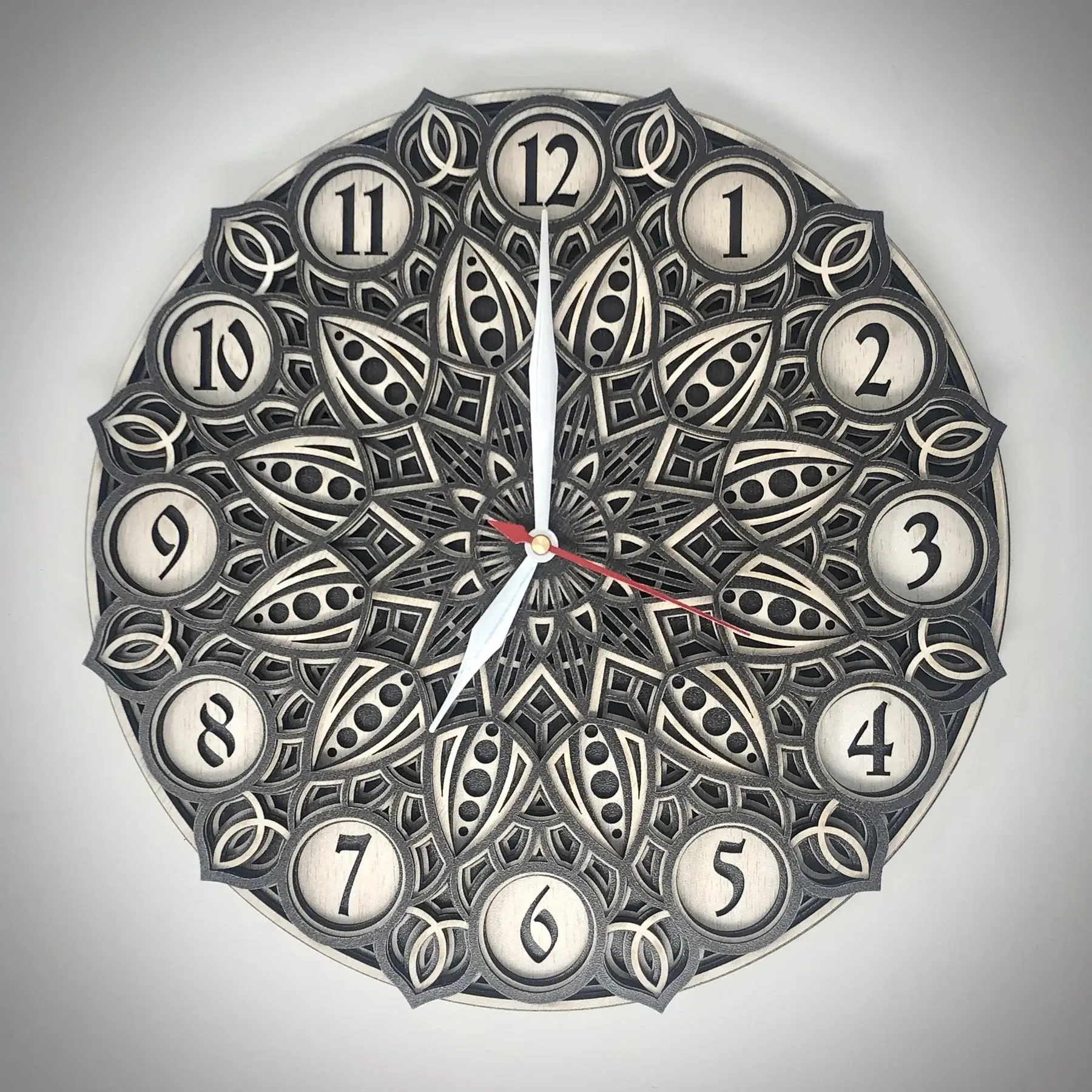 Royal Black Wooden Wall Clock