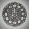 Modern Wavy Pattern Wooden Wall Clock
