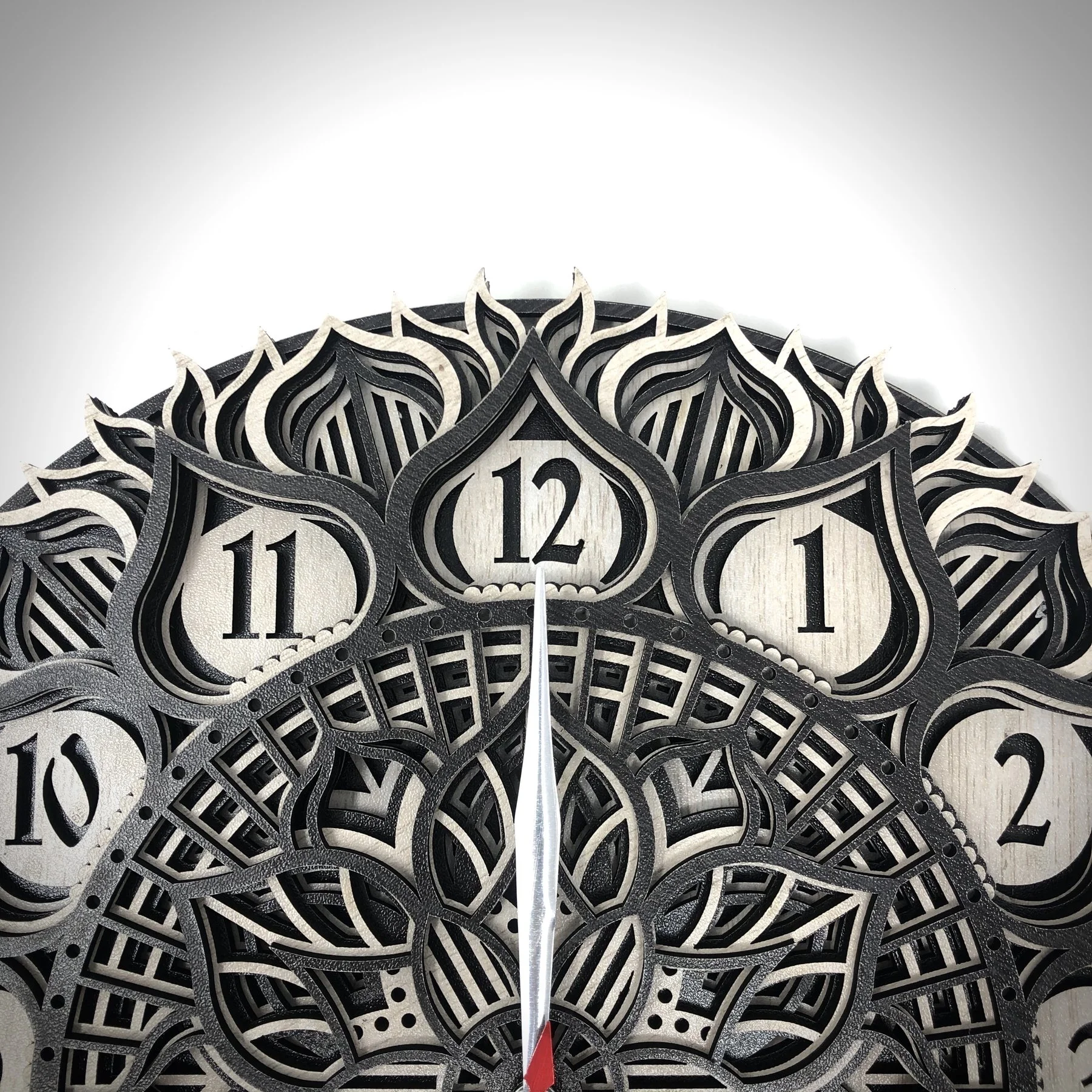 Modern Wavy Pattern Wooden Wall Clock