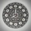 Modern Wavy Pattern Wooden Wall Clock
