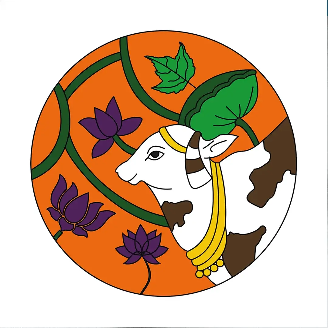 Pichwai Cow Round Coaster