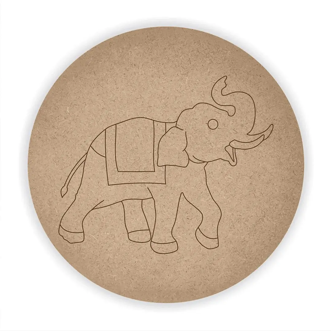 Pre Marked Elephant Design Coasters
