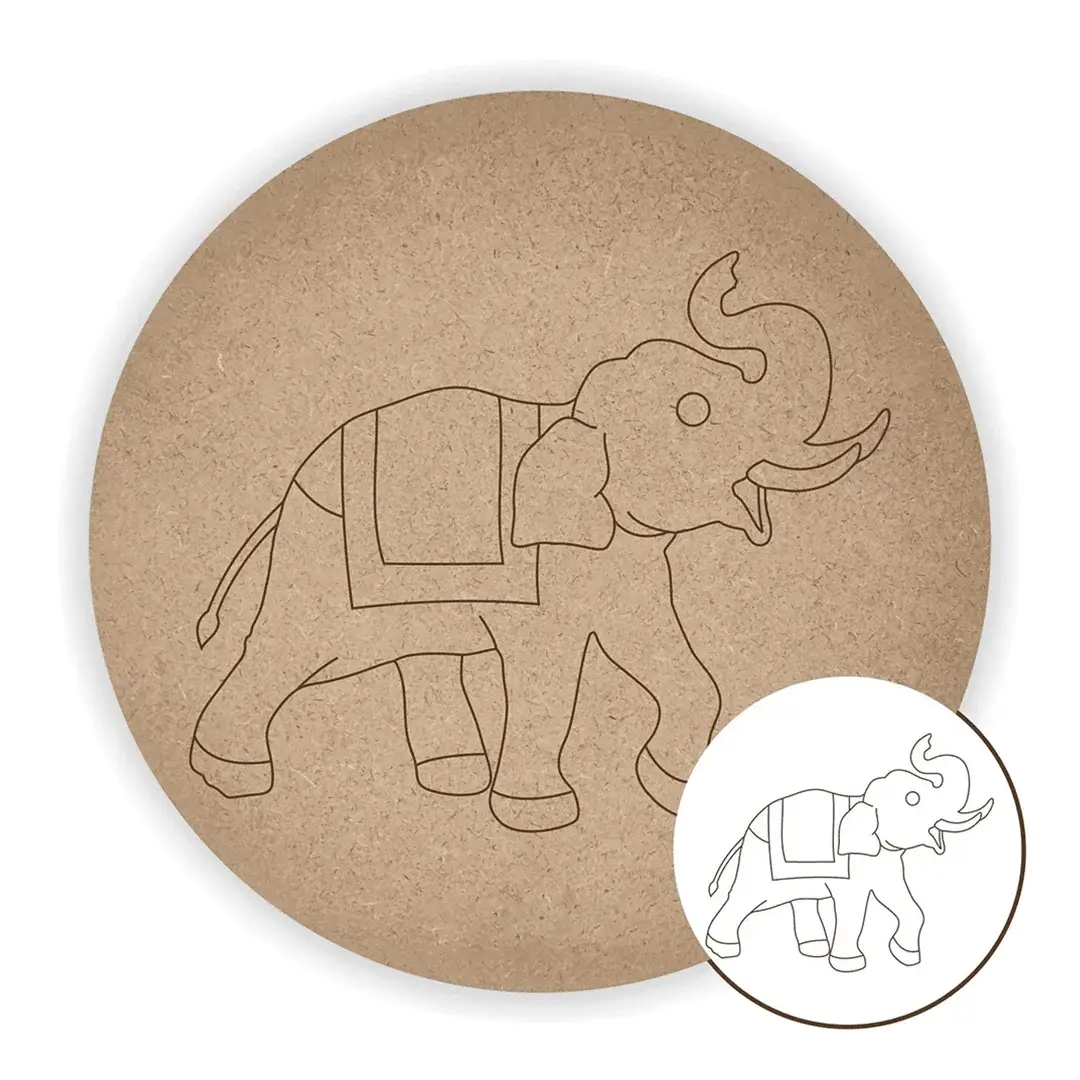 Pre Marked Elephant Design Coasters