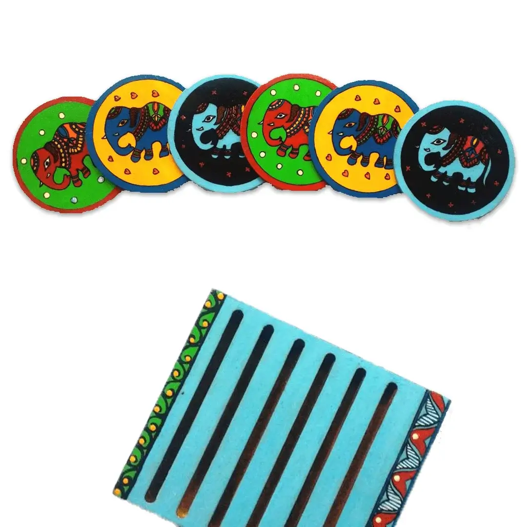 Pre Marked Elephant Design Coasters