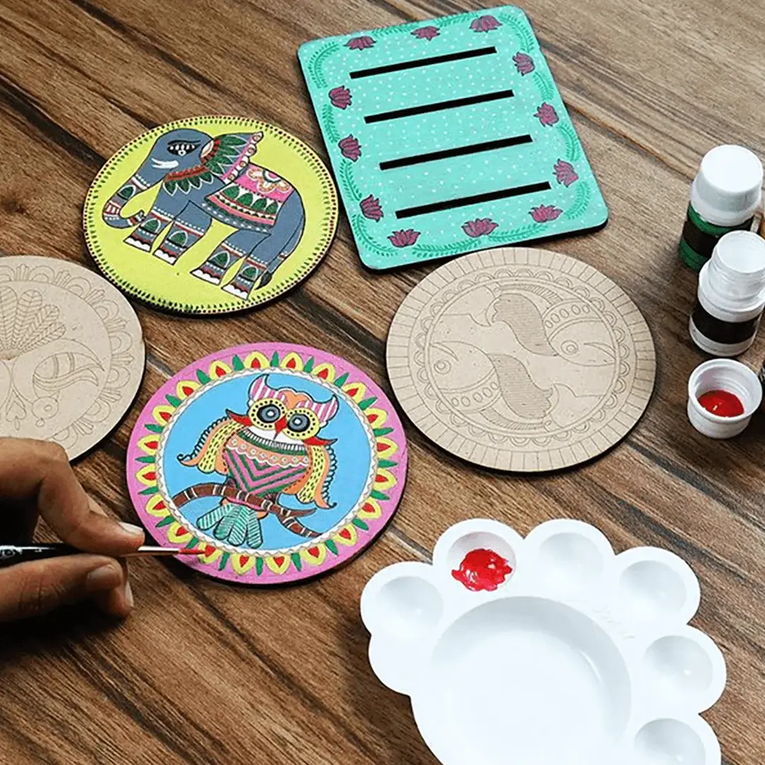 Pre Marked Elephant Design Coasters