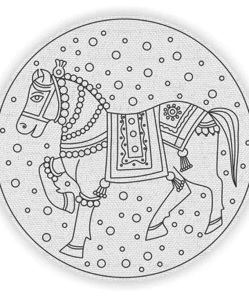 Horse Round DIY Canvas