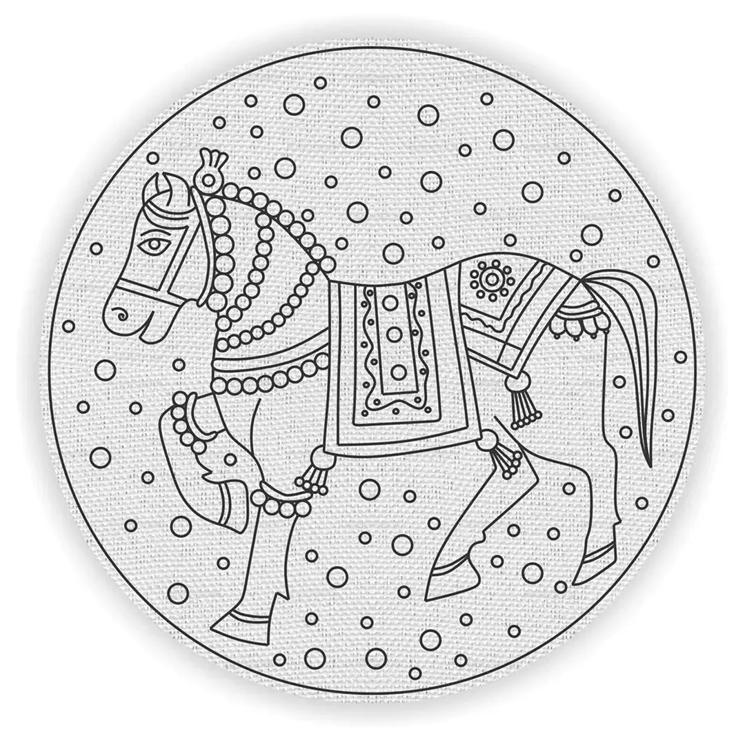 Horse Round DIY Canvas