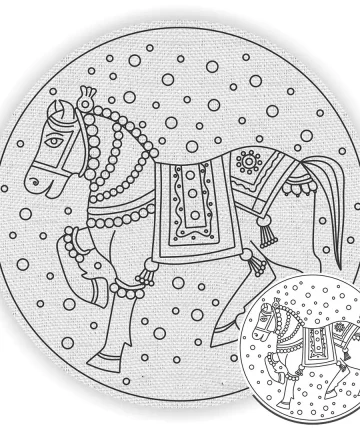 Horse Round DIY Canvas