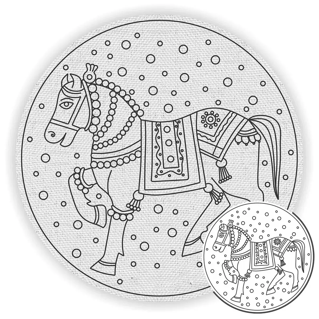 Horse Round DIY Canvas